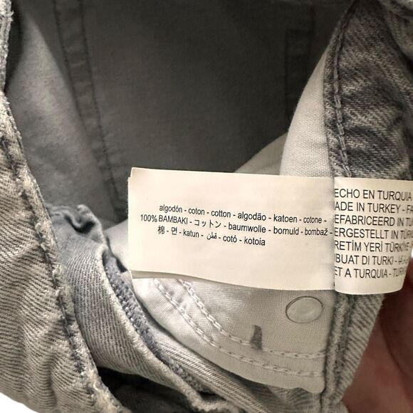 ZARA Faded Wide Leg Relaxed Jean Gray Sz 4 - Picture 6 of 6